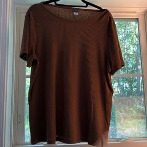 Brown Old Navy Luxe Tee